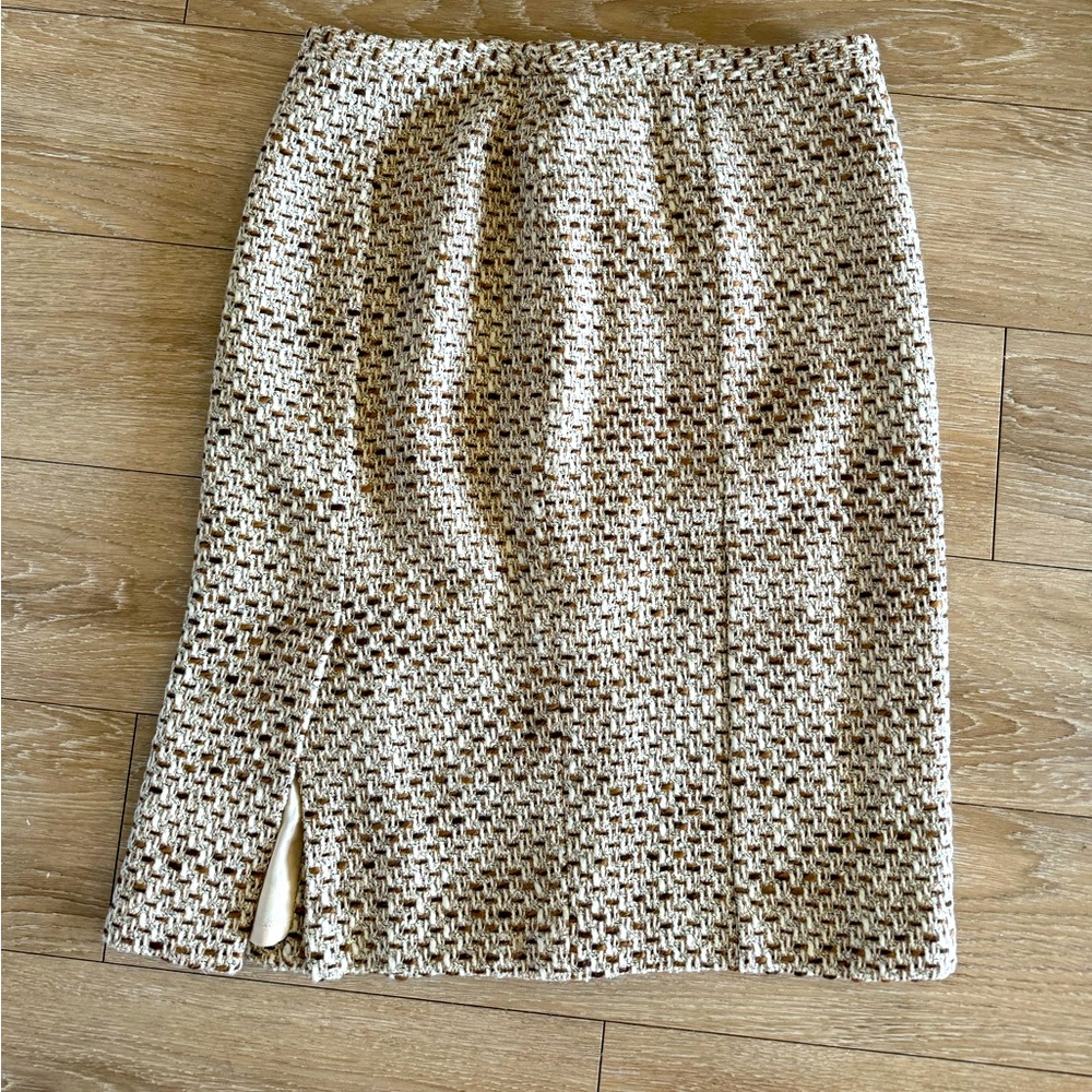 Loft midi tweed skirt